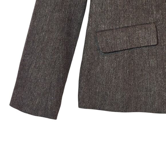 Tinley Road Wool Blazer Brown Faux Suede Lapel Tailored Structured Jacket Size S - Picture 5 of 16
